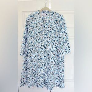Tuckernuck Calico Floral Royal Shirt Dress XL